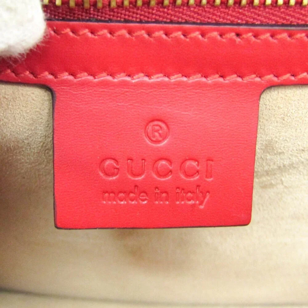 GUCCI Red Leather Sylvie Shoulder Bag - Picture 11 of 14
